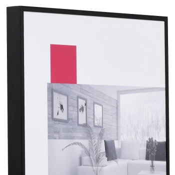 Alu-Bilderrahmen Quadro 59,4x84,1 cm (A1) | schwarz matt | Kunstglas entspiegelt