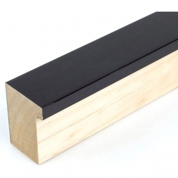 Holzleiste Matrix B&W 39 40x50 cm | Schwarz glanz | ClearColour UV92 entspiegelt
