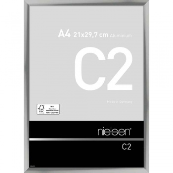 Alurahmen C2 21x29,7 cm (A4) | Silber glanz | Normalglas